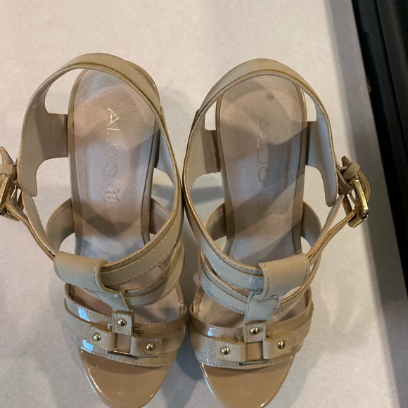 Nude suede platform pumps from ALDO. Used mildly. - Picture 9 of 16